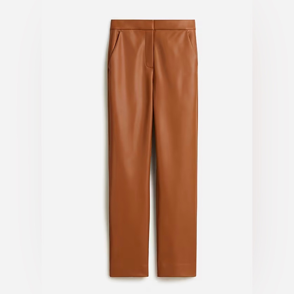 J. Crew Kate straight-leg pant in faux leather